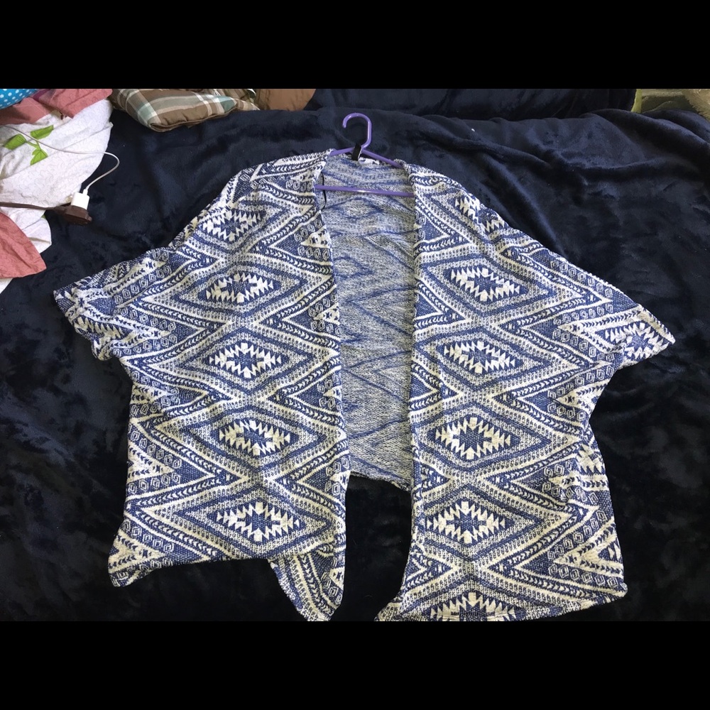 H&M Blue-White Tribal Print Sweater